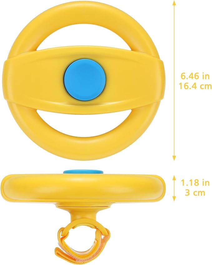 Accmor Stroller Steering Wheel Toy, Pretend Driving Simulated Steering Wheel for Baby Stroller Shopping Carts, Universal Detachable Funny Stroller Shopping Carts Toy Attachment Accessories-CubbioJoy