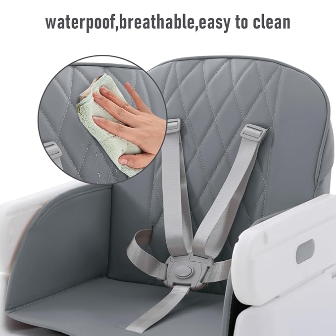 3 in 1 Baby High Chair,Adjustable Convertible Chairs Baby High Chairs for Babies and Toddlers,Portable and Easy to Clean,Gray-CubbioJoy