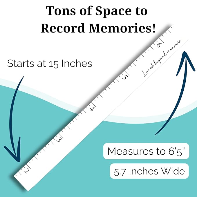 Boho Growth Chart for Wall - Wooden Growth Chart for Kids, Height Chart for Wall, Kids Height Wall Chart, Kids Sizing Chart, Wall Height Chart for Kids - Love Beyond Measure, White-CubbioJoy