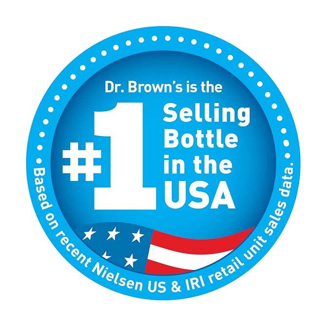 Dr. Brown’s Natural Flow® Anti-Colic Options+™ Narrow Baby Bottles 4 oz/120 mL, with Level 1 Slow Flow Nipple, 3 Pack, 0m+ Blue-CubbioJoy