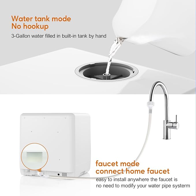 Countertop Mini Portable Dishwasher Tabletop Small Dishwasher with 5L Built-in Water Tank No HookupNeeded, Baby Care & Air-Drying Function，3 Place Set Capacity for Apartments Dorms Camping RVs-CubbioJoy