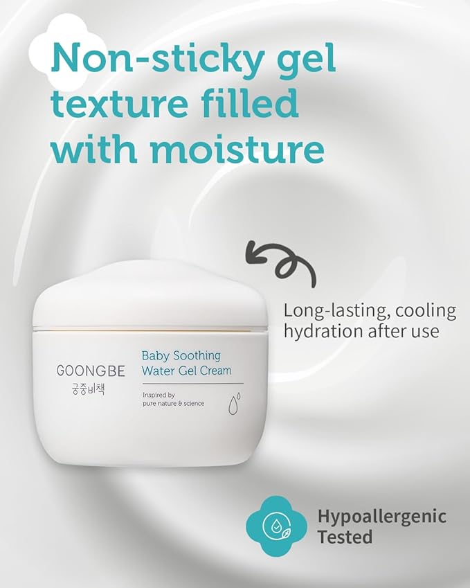 Baby Easy Wash Sun Lotion SPF 30 & Soothing Water Gel Cream - Korean Zinc Oxide Mineral Sunscreen & Cooling Moisturizer - Vegan Hypoallergenic for Ages 0-3, Lotion 2.11oz & Gel Cream 3.38oz-CubbioJoy