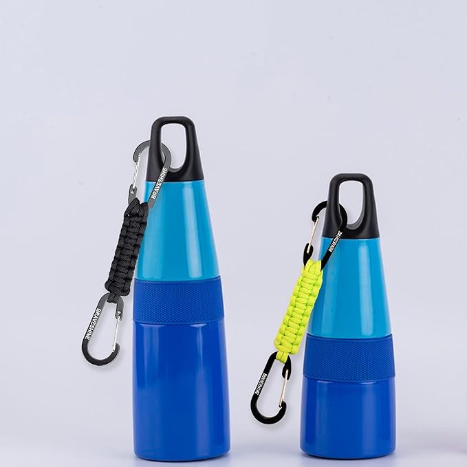 BRAVESHINE Paracord Keychain Carabiner Clip, D Ring Lanyard Hanger Stroller Hook for Water Bottle, Key, Backpacks, Men, Women-CubbioJoy