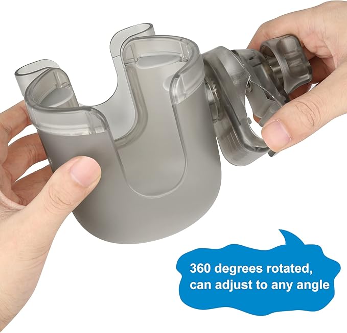 Accmor Stroller Cup Holder with Phone Holder, Bike Cup Holder, Universal Cup Holder for Uppababy Nuna Doona Strollers, 2-in-1 Cup Phone Holder for Stroller, Bike, Wheelchair, Walker, Scooter-CubbioJoy