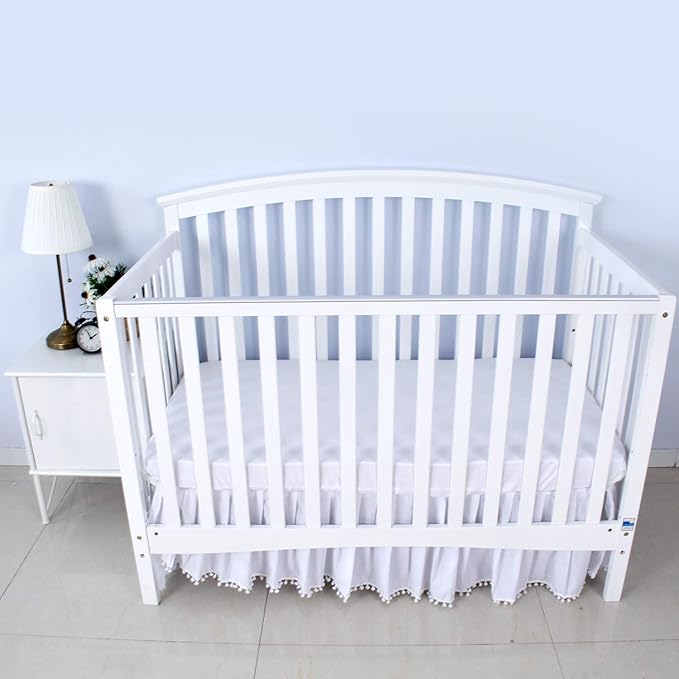 4-Pack Fitted Crib Sheets for Boys and Girls - Breathable, Soft Microfiber Baby Sheets in Grey and White-CubbioJoy