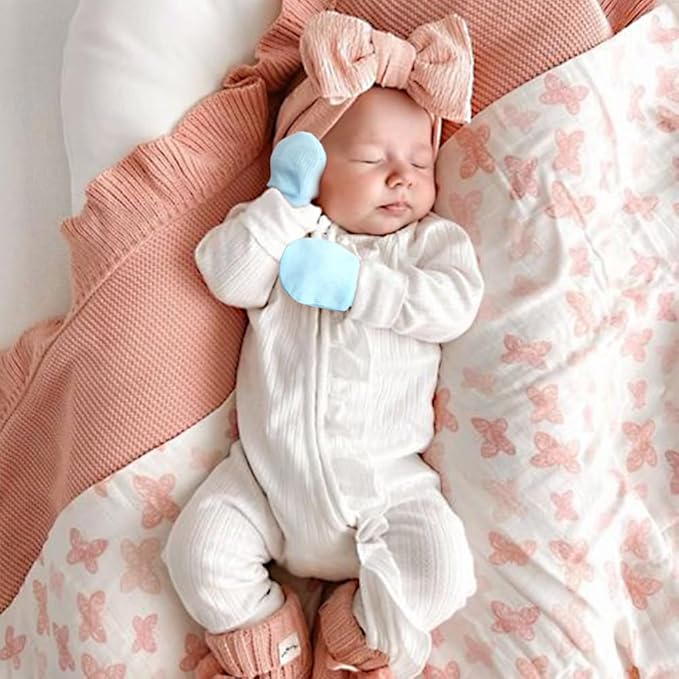 BQUBO 6 Pairs Newborn Baby Boys Girls Mittens 0-6 Months Unisex-Baby Infant Mittens Elastic No Scratch Wrist Gloves-CubbioJoy