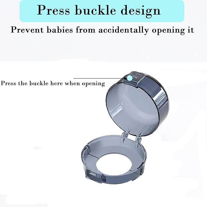 2 Pack Deadbolt Child Safety Lock Cover, Child Proof Door Knob Cover, Large Size Door Safety Deadbolt Lock for Kids, 2.76 * 2.14"-CubbioJoy