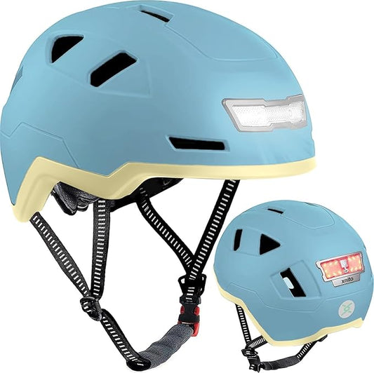 Kid Bike Helmets for Boys and Girls | Fit Head 51-54cm Circumference | CPSC & NTA-8776 Dual Certified | Multi-Sport Helmets with LED Lights, Magnetic Buckle, Detachable Visor-CubbioJoy