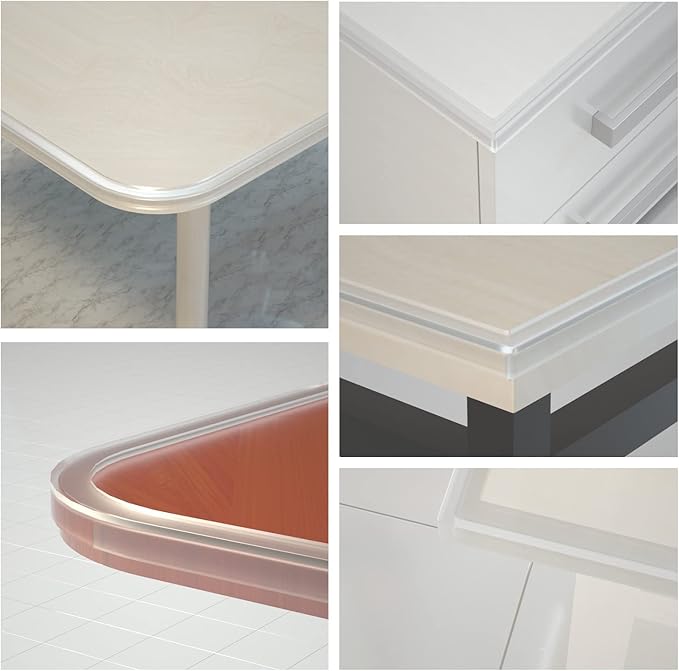 Clear Edge Protector,Safe Corner Protector, Anti-Sharp Edge Protector, for Furniture, Drawers, Tables, Cabinets 2inX3.28FT-CubbioJoy