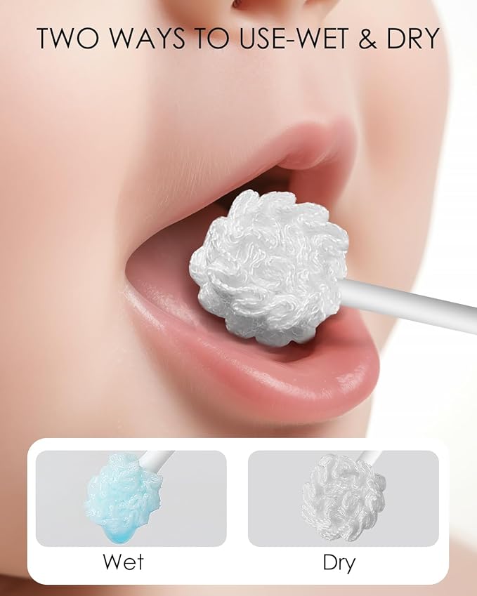 dearlomum Upgraded 32PCS Baby Tongue Cleaner, Disposable Newborn Toothbrush & Oral Cleaning Stick, Gauze Gum Cleaner for Infant Dental Care, 0–36 Months Baby Mouth Wipes-CubbioJoy