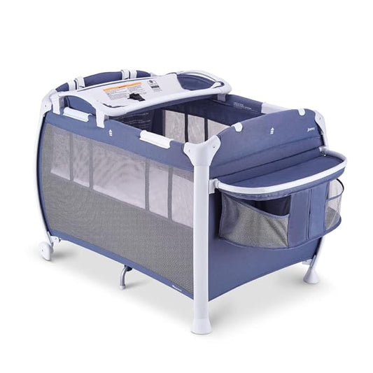 Joovy Room-Playard, Nursery Center, Bassinet, Changing-Table, Slate-CubbioJoy