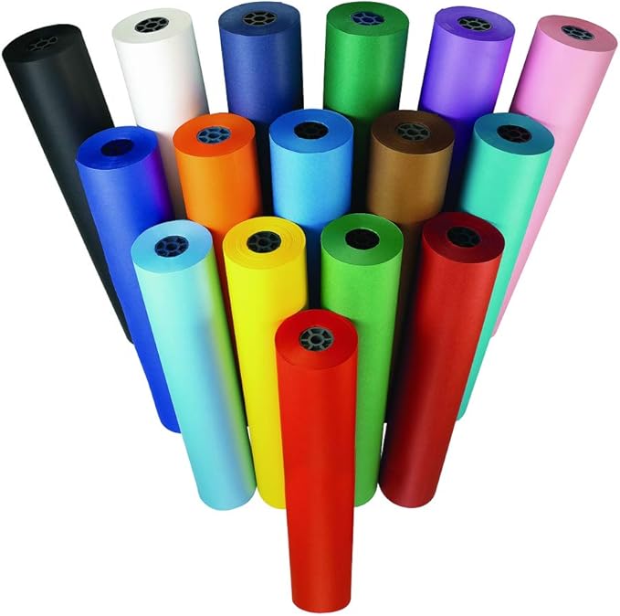 Colorations Arts and Crafts Paper Roll - 36" x 1000', Holiday Green, Dual Surface, Markers, Finger Paints, Painting, Watercolors, Acrylic Paints, Wall Art, Bulletin Board Paper, Crafts (Item # DSHG)-CubbioJoy