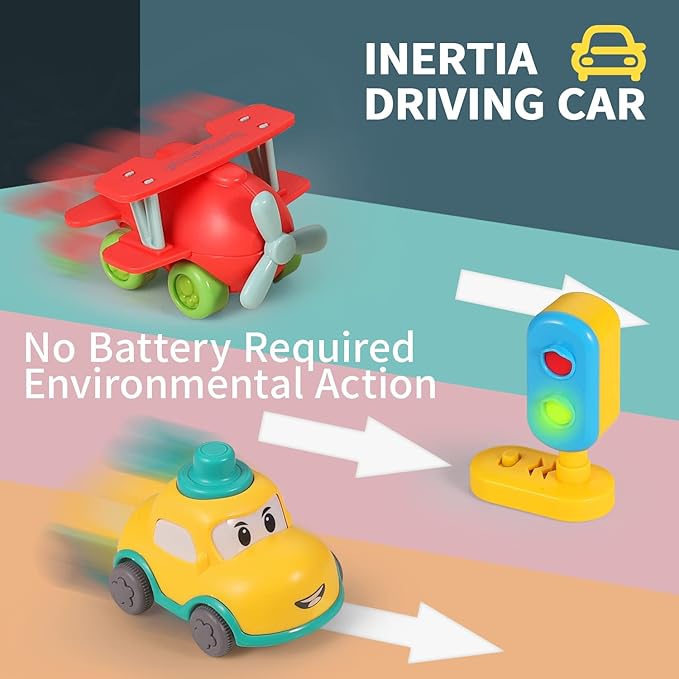 ALASOU 8 PCS Baby Cranes Car Toys with Playmat/Storage Bag|1st Birthday Gifts for Toddler Toys Age 1-2|Baby Toy for 1 2 Year Old Boy|1 2 Year Old Boy Birthday Gift for Infant 12 18 Months-CubbioJoy