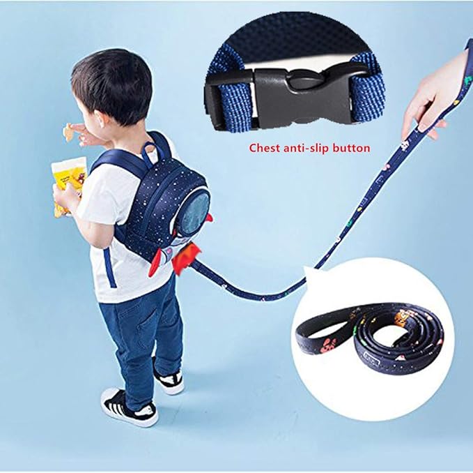 JiePai Rocket Toddler Kids Backpack with Harness Leash for Boys Girls Age 1-3-CubbioJoy