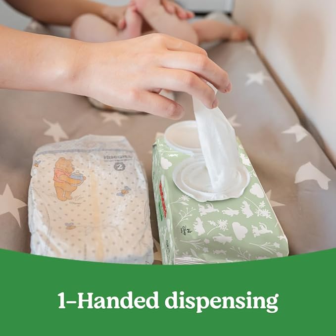 Huggies Natural Care Sensitive Baby Wipes, Unscented, Hypoallergenic, 99% Purified Water, 1 Flip-Top Pack (56 Wipes Total)-CubbioJoy