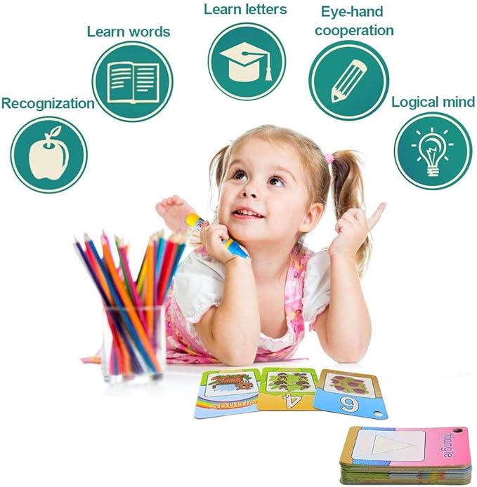 Coolplay Water Coloring Cards Learning Number Shape Color Toddler Girl Toy Water Paint Cards Airplane Activities for Kids Toy-CubbioJoy