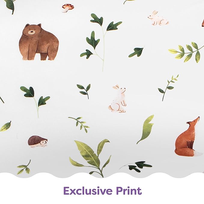 Boppy Nursing Pillow - Ergonomic Bottle & Breastfeeding Pillow with High, Firm, Large Area, Water-Repellent Cushion with Washable Cover; Baby Safety Alliance Verified - Neutral Plants and Animals-CubbioJoy