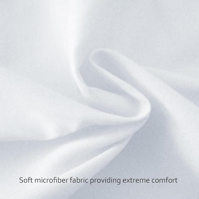 4-Pack Fitted Pack and Play Sheets for Boys and Girls - Breathable, Soft Microfiber Baby Sheets in Grey and White-CubbioJoy