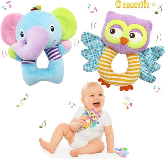 BLOOBLOOMAX Sock rattles for Babies 0-24 Months Baby Animal Foot Finder Educational Toys-CubbioJoy