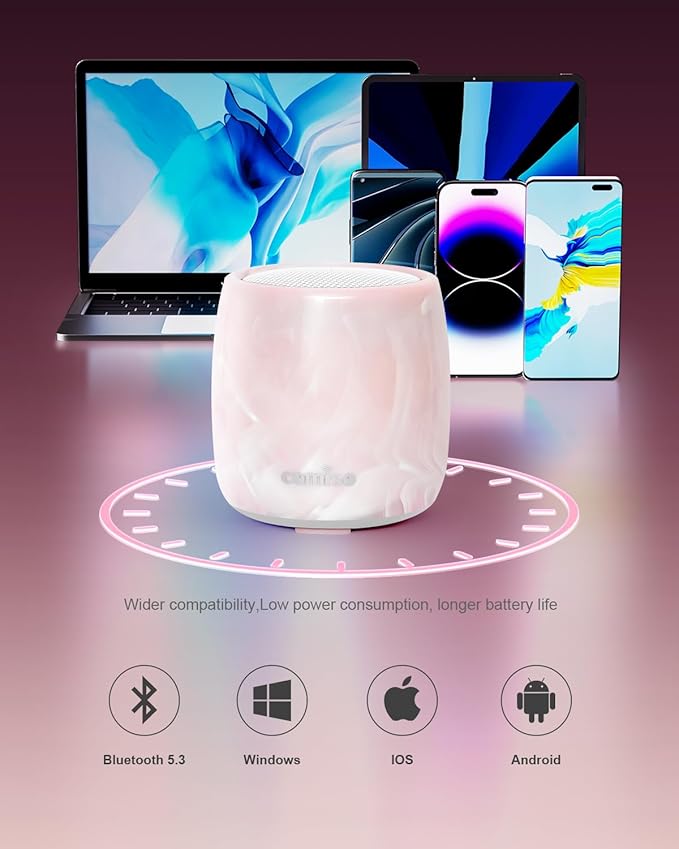 comiso Small Speaker, IPX7 Waterproof Bluetooth Speaker with Stereo Sound and Robust Bass, Mini Speakers with Hands-Free Call, Portable Speakers for Shower, Indoor & Outdoor, Gift for Men, Women-CubbioJoy