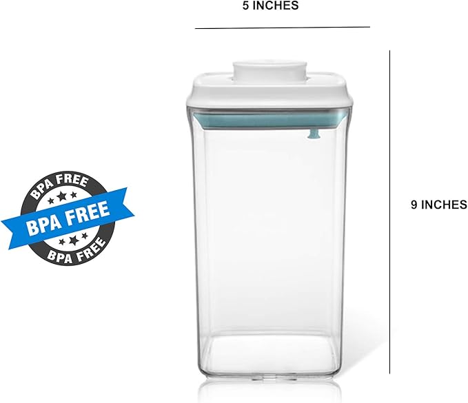 Airtight Food Storage Container Formula Dispenser with Spoon BPA-Free Milk Powder Container for Home Travel 2000ML / 2.0 Qt, No Scraper Design-CubbioJoy