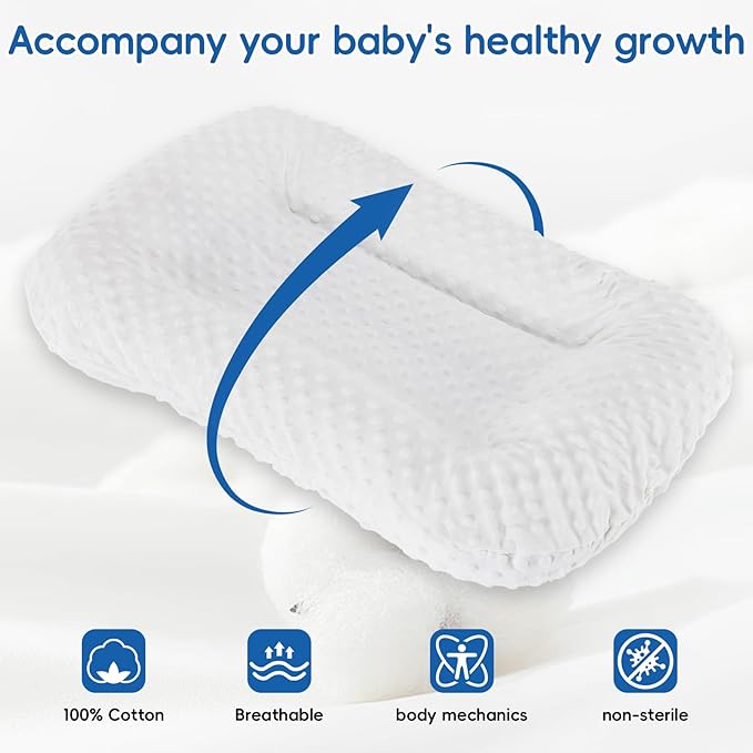 Baby Lounger for Newborn,Baby Nest for Newborn Soft Cotton Breathable for Playtime & Relaxation,Flat Babies Essentials Gifts Newborn Lounger for Boys & Girls 0-12 Months(White Bean)-CubbioJoy