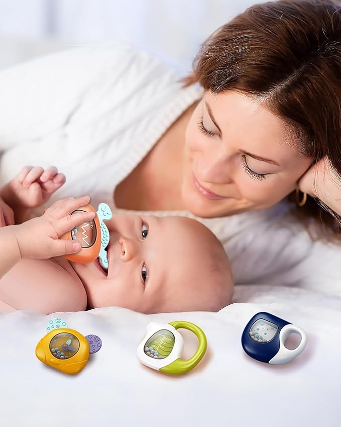 dearlomum Baby Play Mat Gym, Funny Play Piano Tummy Time Activity Mat with 5 Infant Sensory Toys, Music and Lights, Boy & Girl Gifts for Newborns 0 to 3 6 9 12 Months(New Pink)-CubbioJoy