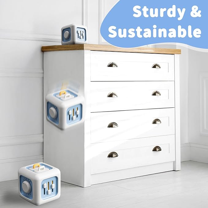 Busy Cube Toys for 1 Year Old, Montessori for 1+ Year Old, Travel Toys for Toddlers 1-3, Learning Fine Motor Skills| Birthday Gifts for 12 Months +-CubbioJoy