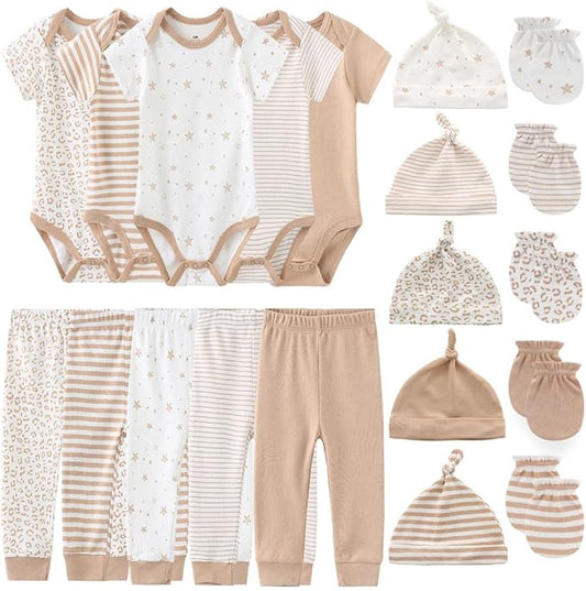 Kiddiezoom Unisex Baby Layette Essentials Giftset Clothing Set 19-Piece For Newborn Baby-CubbioJoy