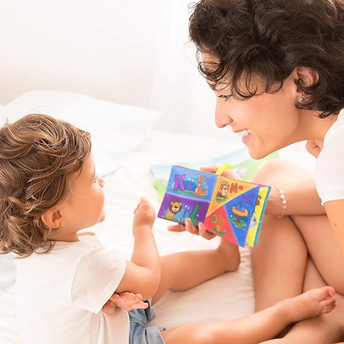 8PCS Baby Bath Books Set with Crinkle Sound, Soft Sensory Early Learning Toys for Newborns & Infants, Washable Teething Educational Activity Toy ﻿-CubbioJoy