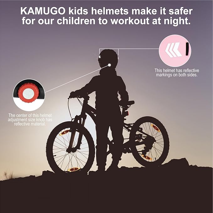 KAMUGO Toddler Helmet Kids Bike Helmet for Girls Boys Ages 2-8 Years,Toddler Bicycle Helmet Suitable for Skateboard Scooter Roller Skating Inline Roller Skating-CubbioJoy
