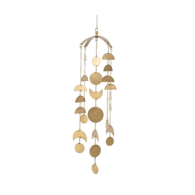 Crane Baby Brass-Finished Lunar Ceiling Hanging for Nursery, Lunar Nursery Decor for Boys and Girls, Ceiling Hanging for Kids Room, 6 X 6 X 36-CubbioJoy