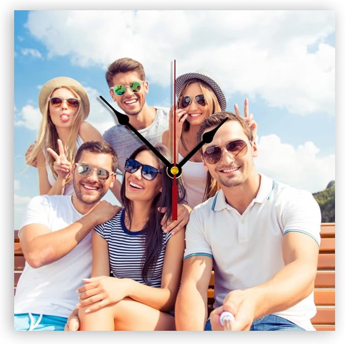 Custom Clocks for Walls Personalized Clocks with Photo Text Logo Customize Gifts for Kitchen Bathroom Home Creative-CubbioJoy