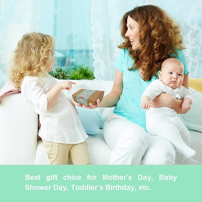 Baby Neck Pillows, Comfortable Baby Travel Head Neck Support Pillow for Car Seat Stroller Pushchair, Soft PP Cotton Travel Pillow for 0-1 Year Old Toddler Infant Newborn, Ocean-CubbioJoy