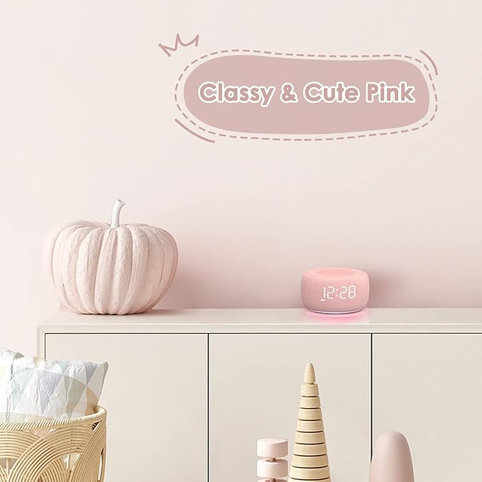 Buffbee Sound Machine & Alarm Clock 2-in-1-0-100% Display Dimmer, Under Light, Sleep Timer, Precise 30-Level Volume Control White Noise Machine-CubbioJoy