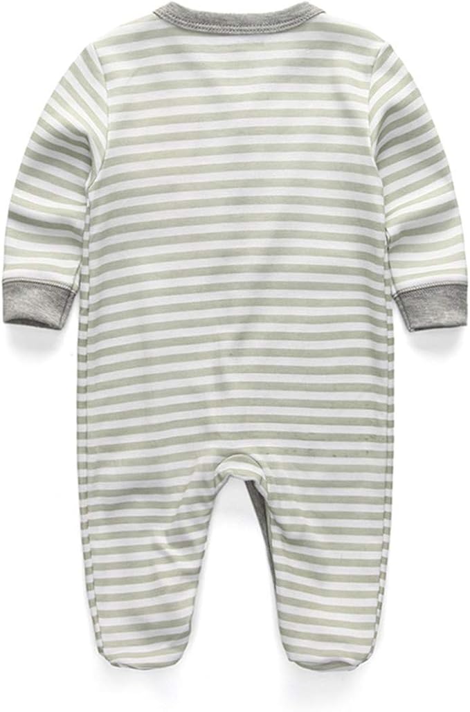 Kiddiezoom Baby and Toddler Boys'Snug Fit Footed One-Piece Romper Jumpsuit Cotton Cotton Footed Outfit-CubbioJoy