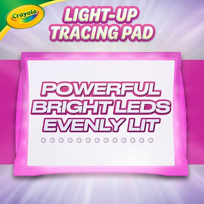 Crayola Light Up Tracing Pad - Pink, Writing & Drawing Art Kit for Kids, Kids Toys & Games, Tracing Light Box, Sketching Gifts for Girls & Boys, 6+ [Amazon Exclusive]-CubbioJoy