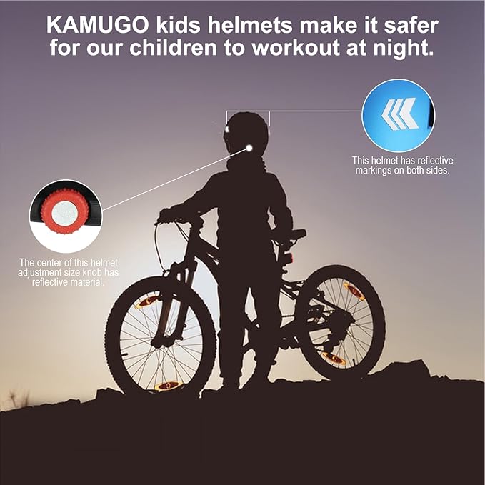 KAMUGO Toddler Helmet Kids Bike Helmet for Girls Boys Ages 2-8 Years,Toddler Bicycle Helmet Suitable for Skateboard Scooter Roller Skating Inline Roller Skating-CubbioJoy