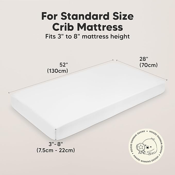 KeaBabies 2-Pack Organic Crib Sheets for Boys, Girls - 52x28 Fitted Crib Mattress Sheet Neutral, Breathable Jersey Cotton Cover for Baby Bed, Toddler Mattress, Soft & Cute Prints (Rose)-CubbioJoy