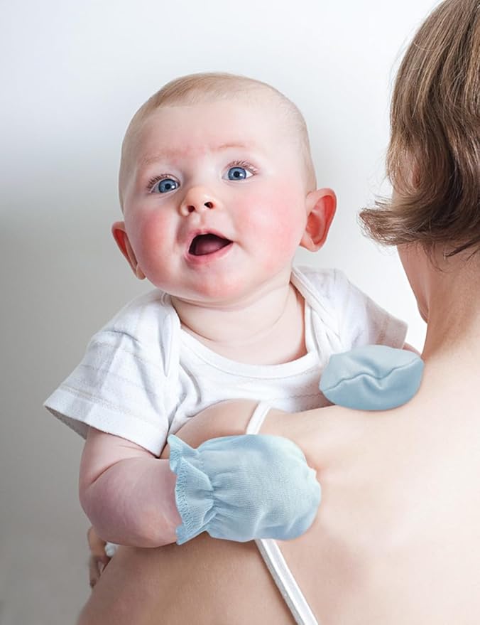 Cute Baby Mittens Newborn, No Scratch Baby Boy Mittens, Baby Girl Hat Gloves for Toddlers, Infant, Newborn-CubbioJoy