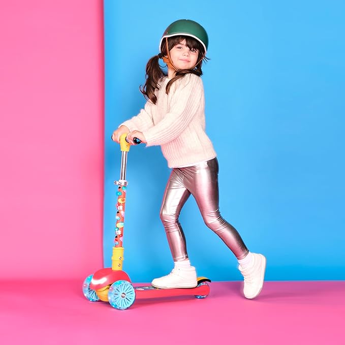 Jetson Character Kids Kick Scooter, LED Lights on Stem & Light-Up Wheels, Lightweight Frame, Height-Adjustable Handlebar, Lean-to-Steer System, Easy-Fold Mechanism-CubbioJoy