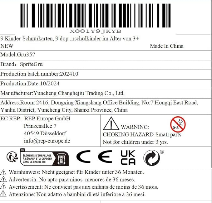 9 PCS Kids Lacing Cards, 9 Double Sided Farm Animals Sewing Cards with 9 Colorful Laces, Educational & Learning Toys for Preschoolers, Kids Ages 3+-CubbioJoy