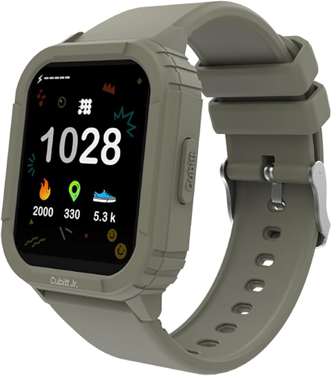 Cubitt Jr Smart Watch Fitness Tracker for Kids and Teens, with Games, Step Counter, Sleep Monitor, Heart Rate Monitor, Activity Tracker, Good Habits Alarms, 1.52" Touch Screen, IP68 Waterproof-CubbioJoy