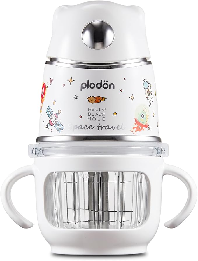 Baby Food Maker - Food Puree Processor, Fruits, Vegetables, Meats and Potatoes Mini Food Blender, Suitable for Avocados, Grapes and Strawberries Space Silver, 10 oz Gift Package-CubbioJoy