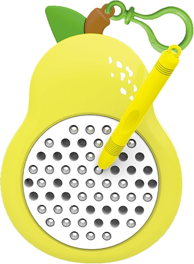 1PCS Pear Magnetic Drawing Board for Kids & Toddlers with Beads and Magnet Stylus Pen - Magnetic Travel Toy for Airplane & Car Ride Activities for Kids-CubbioJoy