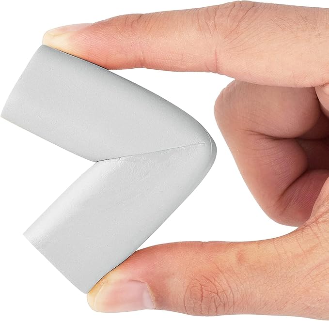 8-Pack Corner Protectors Baby Proof, Furniture Corner and Edge Safety Bumpers, Soft Rubber Foam Cushion Covers, 3M Taped Corner Guards, Baby Child Proofing Pads, Table Corner Protectors, Grey-CubbioJoy