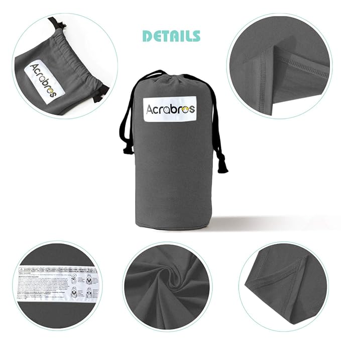Acrabros Baby Wrap Carrier,Hands Free Baby Carrier Sling,Lightweight,Breathable,Softness,Perfect for Newborn Infants and Babies Shower Gift,Heather Grey-CubbioJoy