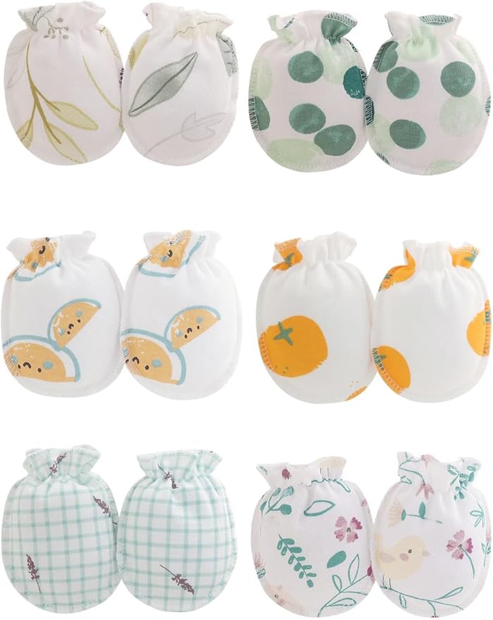 Cute Baby Mittens Newborn, No Scratch Baby Boy Mittens, Baby Girl Hat Gloves for Toddlers, Infant, Newborn-CubbioJoy