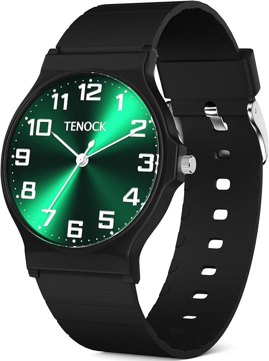 Kids Analog Watch Boys Girls, 30M Waterproof, Sports Watch for Boys, Easy to Read Children's Thin Dial Wrist Watches with Soft Band, for Ages 5-15 Kids Great Birthday Gifts Christmas Day-CubbioJoy