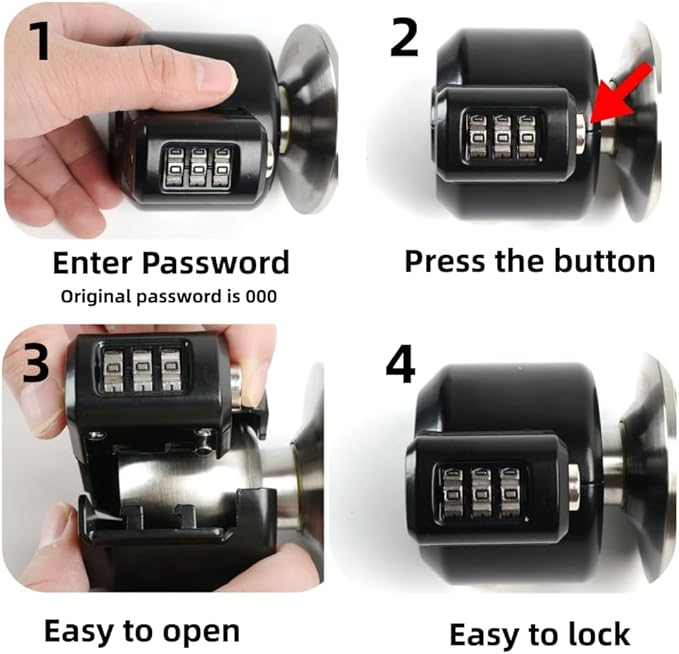 Door Knob Lockout Device Cover to Disable Doorknob/Faucet/Water Valve Hose Lock Door Handle Temporary Lock for Bedroom Door from Outside-CubbioJoy